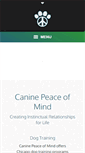 Mobile Screenshot of caninepeaceofmind.com